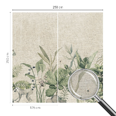 3D photo wallpaper mural with a tropical jungle motif