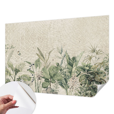 3D photo wallpaper mural with a tropical jungle motif