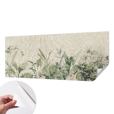 3D photo wallpaper mural with a tropical jungle motif