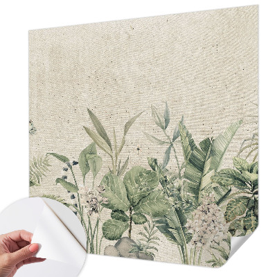 3D photo wallpaper mural with a tropical jungle motif