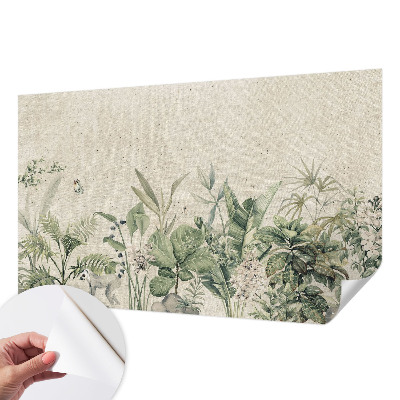 3D photo wallpaper mural with a tropical jungle motif