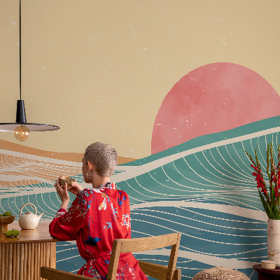 3D wall mural Sea waves