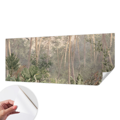 Children's wall mural featuring a natural harmony design