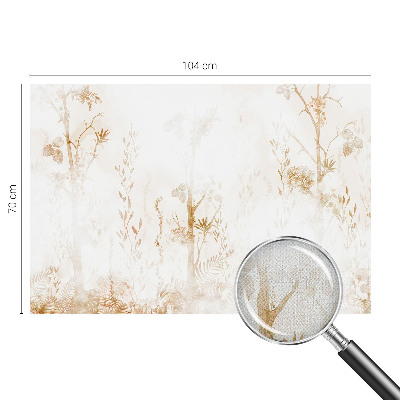 Baby room wall mural with a botanical elegant design