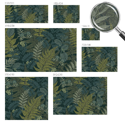 Self-adhesive wall mural Green elegance