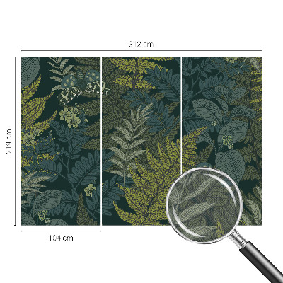 Self-adhesive wall mural Green elegance