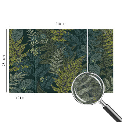 Self-adhesive wall mural Green elegance