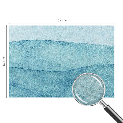 Peel and stick wallpaper mural Blue waves