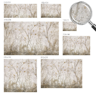 Stick-on wall mural A forest corner