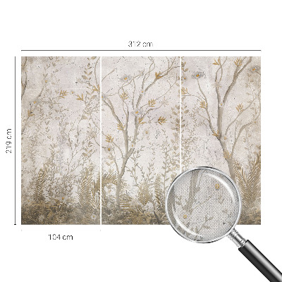 Stick-on wall mural A forest corner