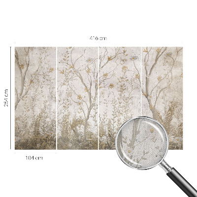 Stick-on wall mural A forest corner