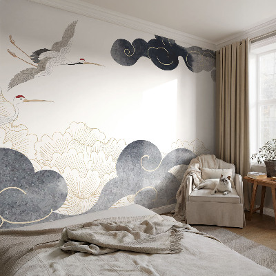 Removable wall mural Cranes in flight
