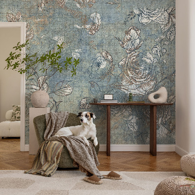 Peel and stick wall mural for living room Romantic roses