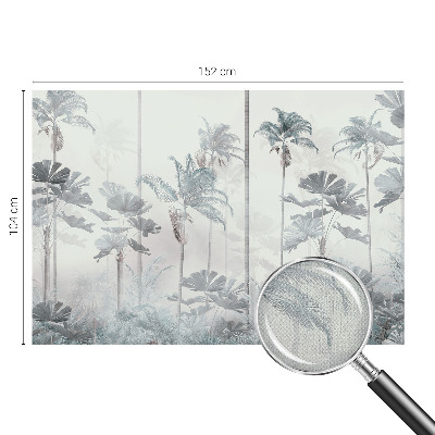 Peel and stick wall mural for bedroom featuring a tropical landscape