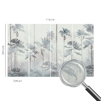 Peel and stick wall mural for bedroom featuring a tropical landscape