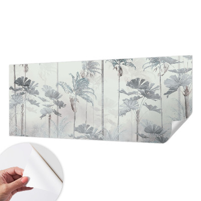 Peel and stick wall mural for bedroom featuring a tropical landscape