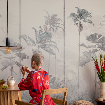 Peel and stick wall mural for bedroom Tropical landscape
