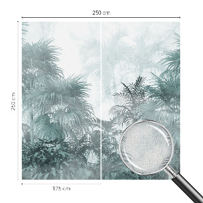 Peel and stick wall mural for kids' room Exotic green