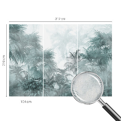 Peel and stick wall mural for kids' room Exotic green