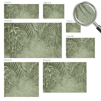 3D wall mural with a bamboo paradise design