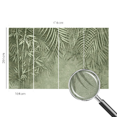 3D wall mural with a bamboo paradise design