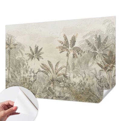 3D photo wallpaper mural with a tropical jungle design