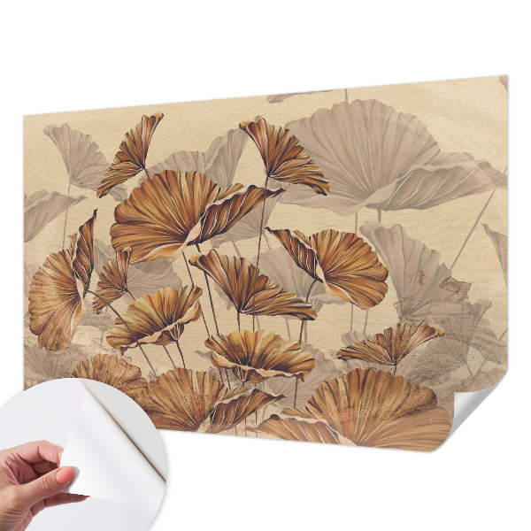 Children's wall mural with an autumn-themed design