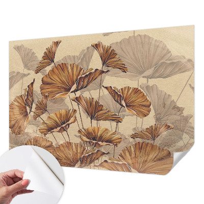 Children's wall mural with an autumn-themed design