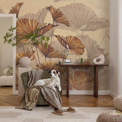 Children's wall mural with an autumn-themed design