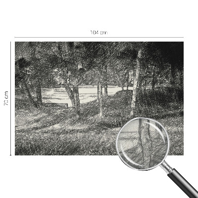 Peel and stick wall mural featuring a peaceful landscape