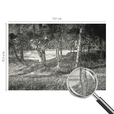 Peel and stick wall mural featuring a peaceful landscape