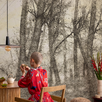 Self-adhesive wall mural Forest Melancholy