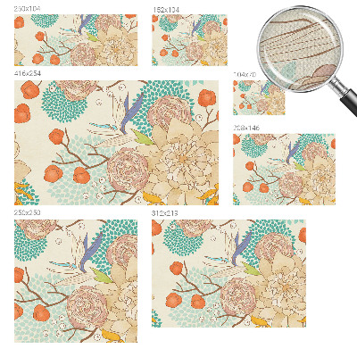 Self-adhesive photo wallpaper with a floral fantasy design