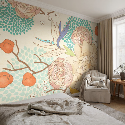 Self-adhesive photo wallpaper Floral fantasy