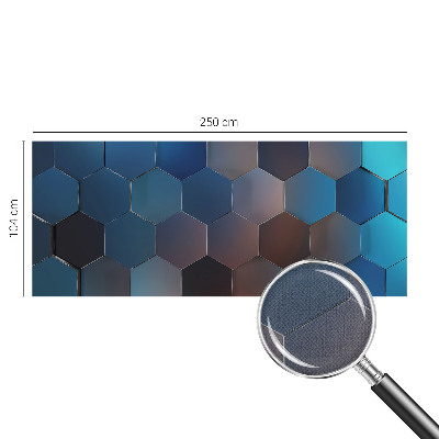 Peel and stick wallpaper mural Blue hexagons