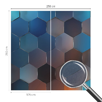 Peel and stick wallpaper mural Blue hexagons