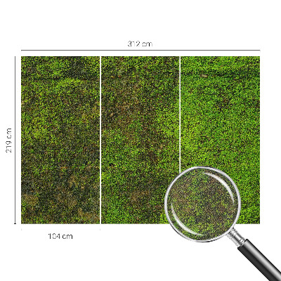 Removable wall mural wallpaper with a green carpet pattern