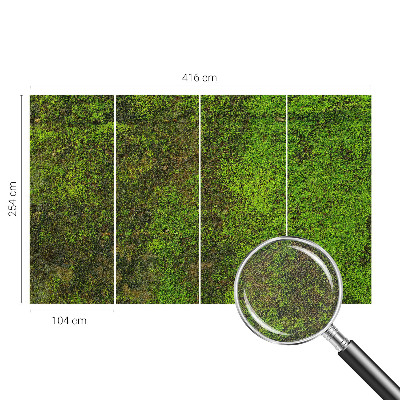 Removable wall mural wallpaper with a green carpet pattern