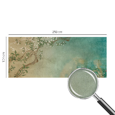 Peel and stick wall mural for bedroom with a floral harmony design