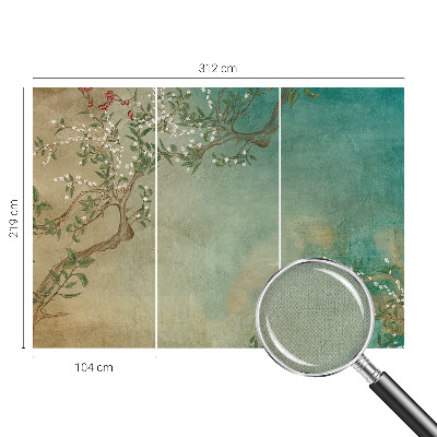 Peel and stick wall mural for bedroom Floral harmony