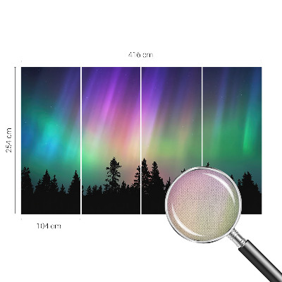 Peel and stick wall mural for living room with a magical sky design