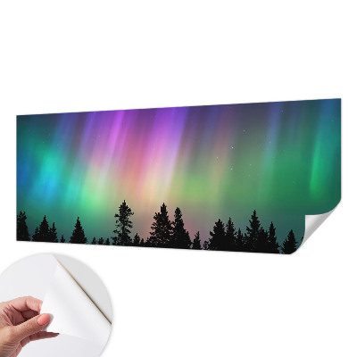 Peel and stick wall mural for living room with a magical sky design