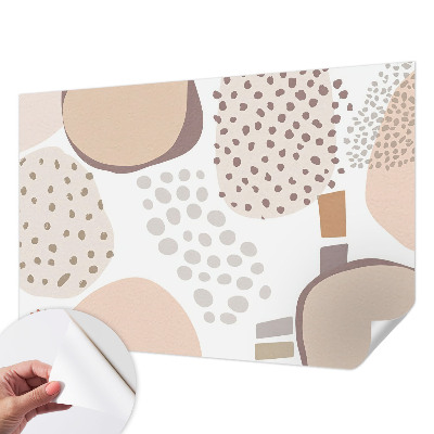 Peel and stick wall mural for kids' room with a subtle dotted pattern
