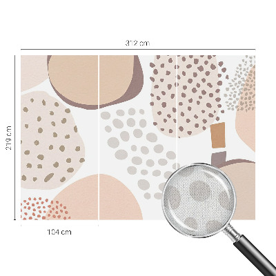 Peel and stick wall mural for kids' room with a subtle dotted pattern