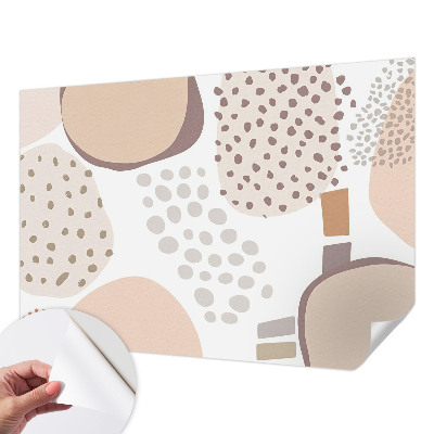 Peel and stick wall mural for kids' room with a subtle dotted pattern