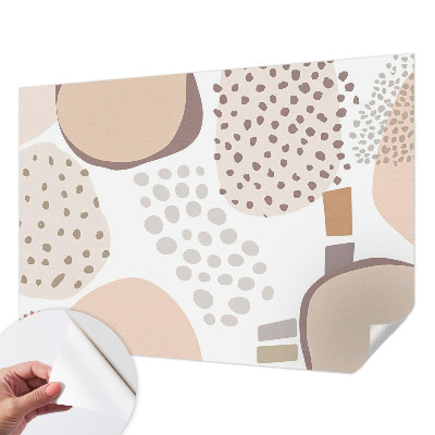 Peel and stick wall mural for kids' room with a subtle dotted pattern