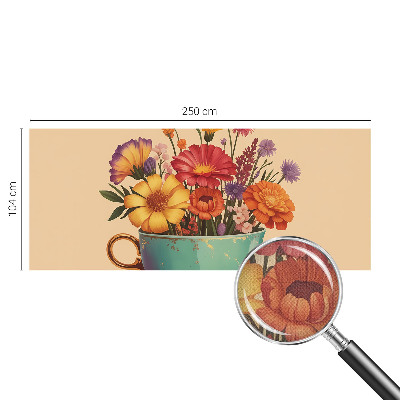 3D wall mural A colorful bouquet