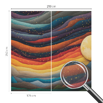 Peel and stick wall mural Colorful mountains