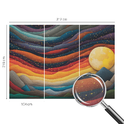 Peel and stick wall mural Colorful mountains