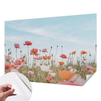 Nursery wall mural Poppy flowers